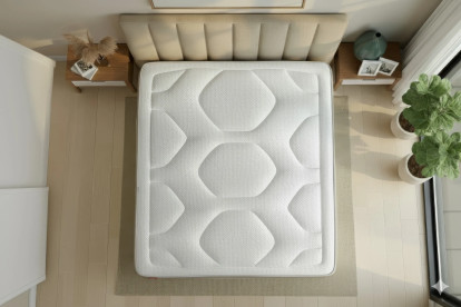 Pack lit complet 140x190 cm - Matelas + Sommier Blanc + 2 oreillers + Couette - Le Cosy