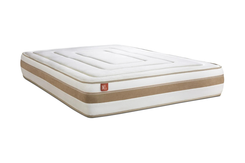 Ensemble Matelas Sommier 200x200 cm - 2 Sommiers Beige - Le Raffiné