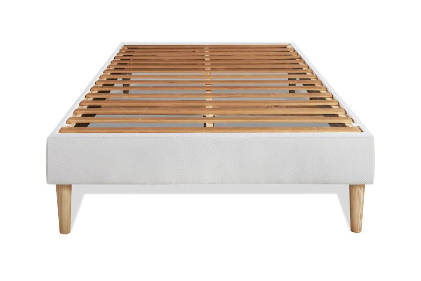 Ensemble Matelas Sommier 90x200 cm - Sommier Blanc (en kit) - Le Douillet