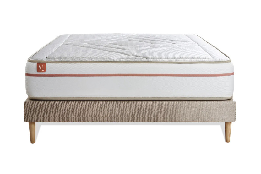 Ensemble Matelas Sommier 160x200 cm - Sommier Beige (en kit) - Le Paisible