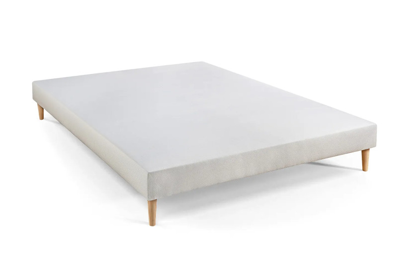 Pack lit complet 160x200 cm - Matelas + Sommier Blanc + 2 oreillers + Couette - Le Délicat