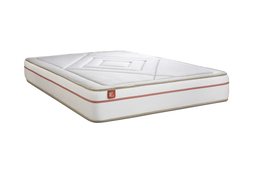 Ensemble Matelas Sommier 160x200 cm - 2 Sommiers Blanc - Le Paisible