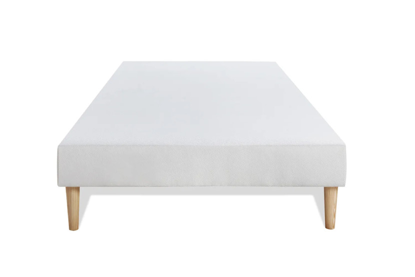 Ensemble Matelas Sommier 90x190 cm - Sommier Blanc (déjà monté) - Le Tendre