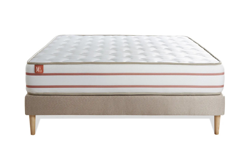 Ensemble Matelas Sommier 140x190 cm - Sommier Beige (en kit) - Le Doux