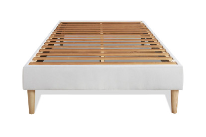 Ensemble Matelas Sommier 90x190 cm - Sommier Blanc (en kit) - Le Tendre